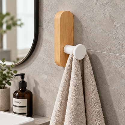 Beech Wood Long Strip T-Shaped Wall Hook