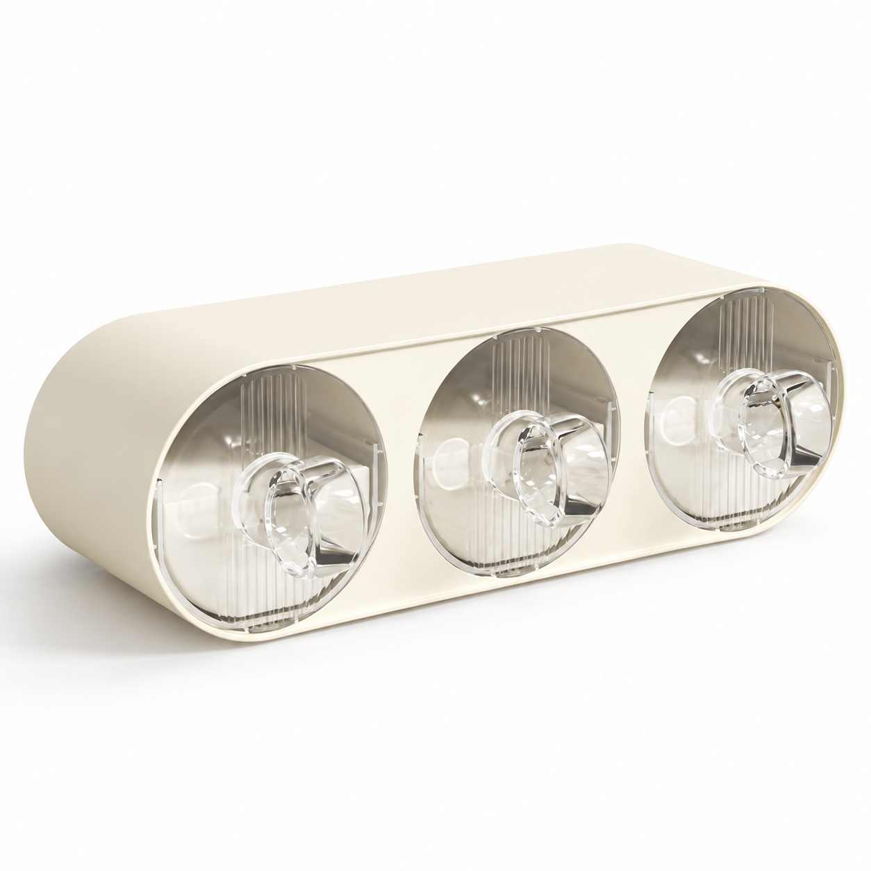 Cream White Wall-Mounted Seasoning Box Set