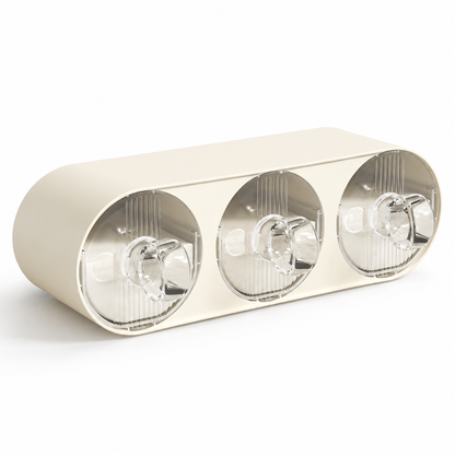 Cream White Wall-Mounted Seasoning Box Set