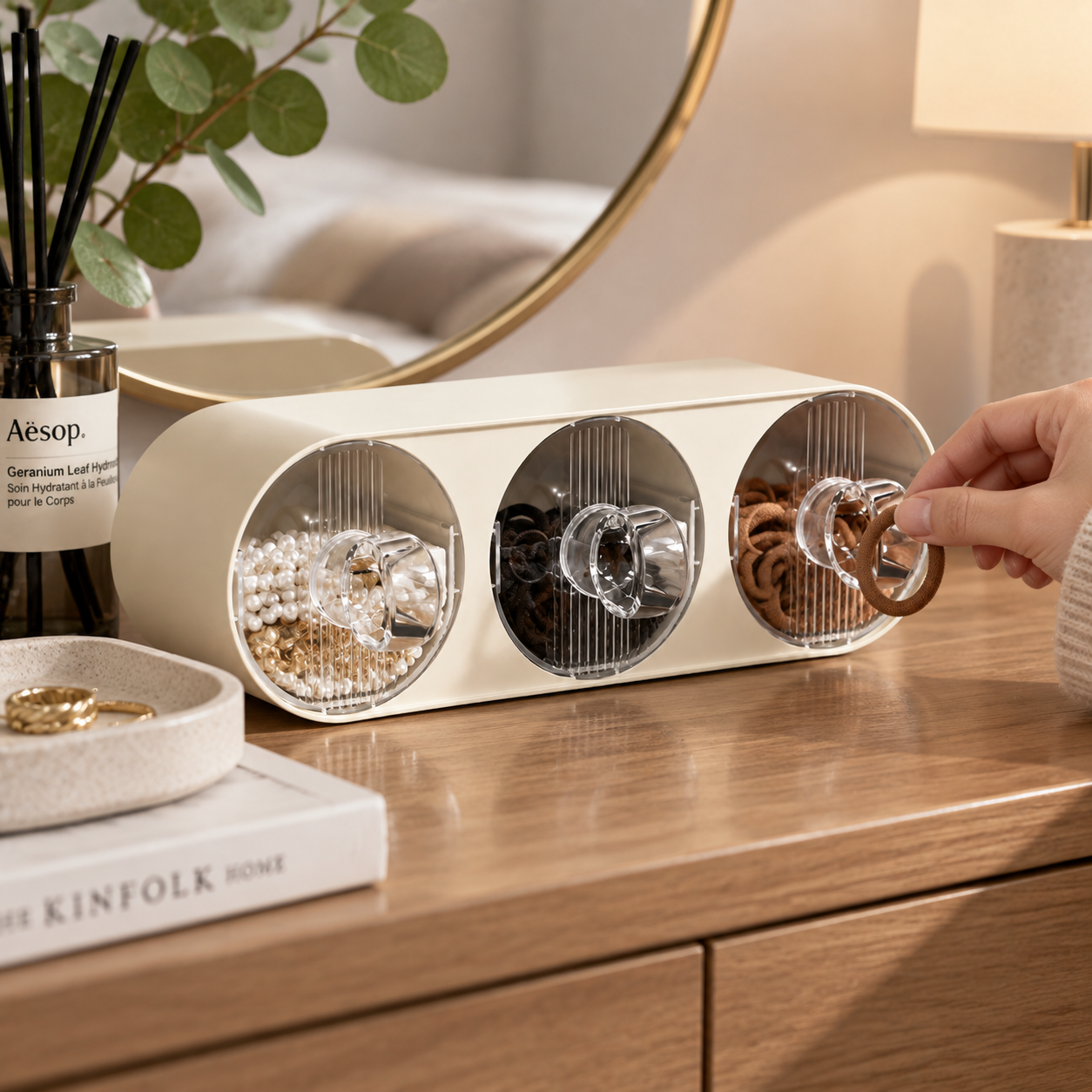 Cream White Wall-Mounted Seasoning Box Set