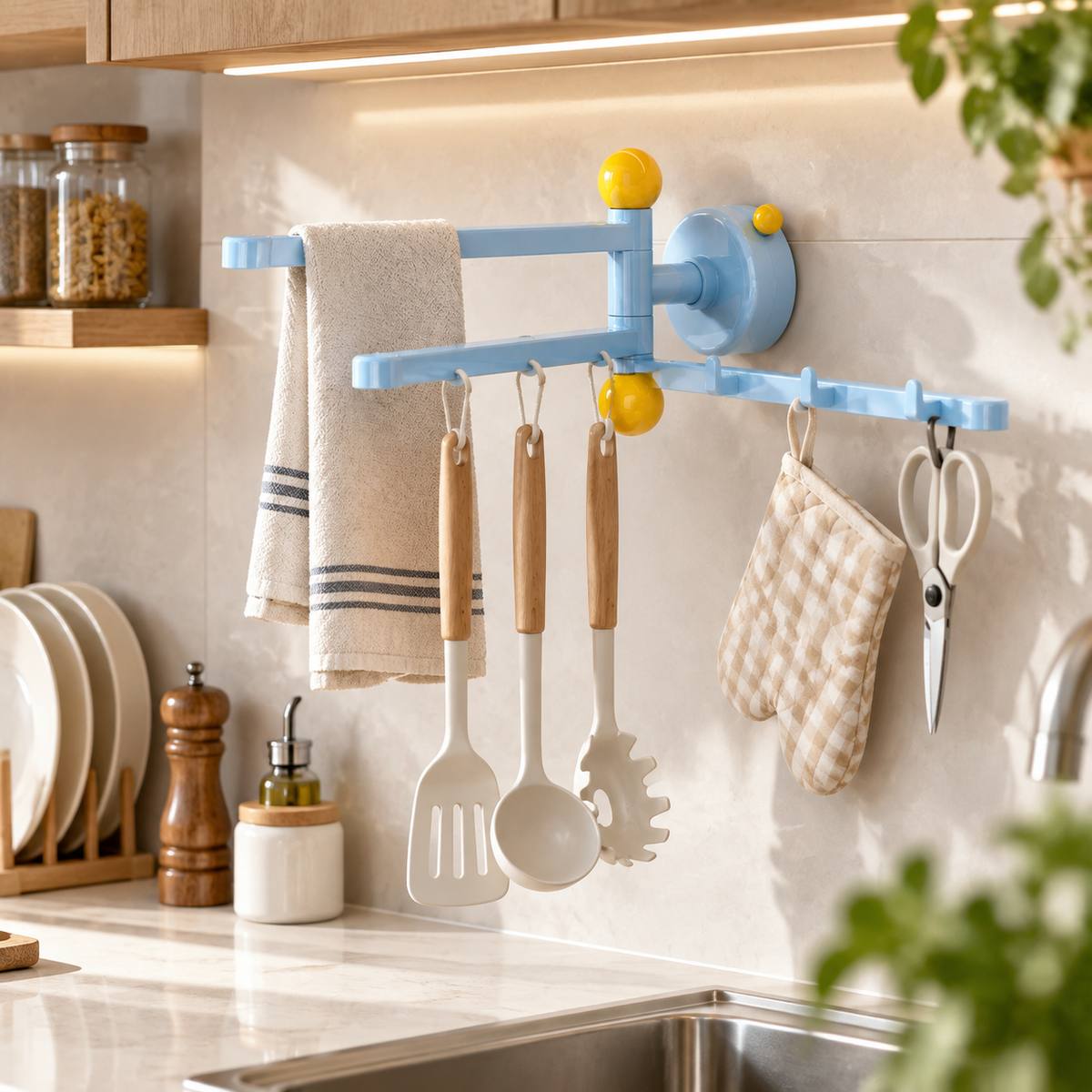 Suction Cup Rotating Cloth Rack