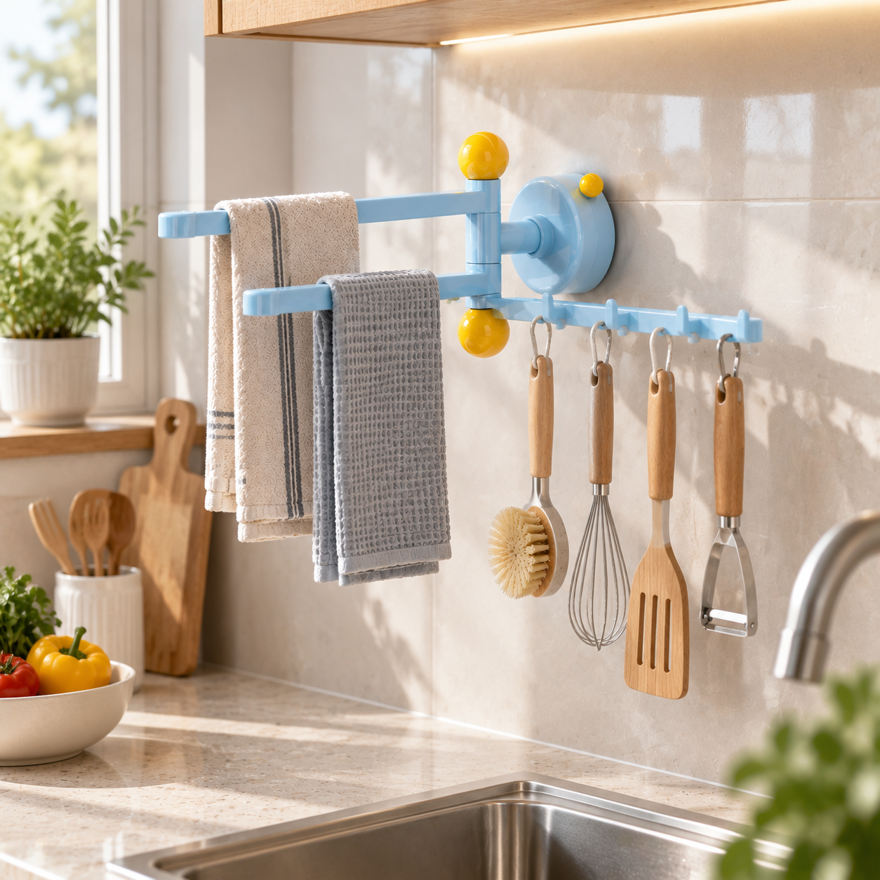 Suction Cup Rotating Cloth Rack