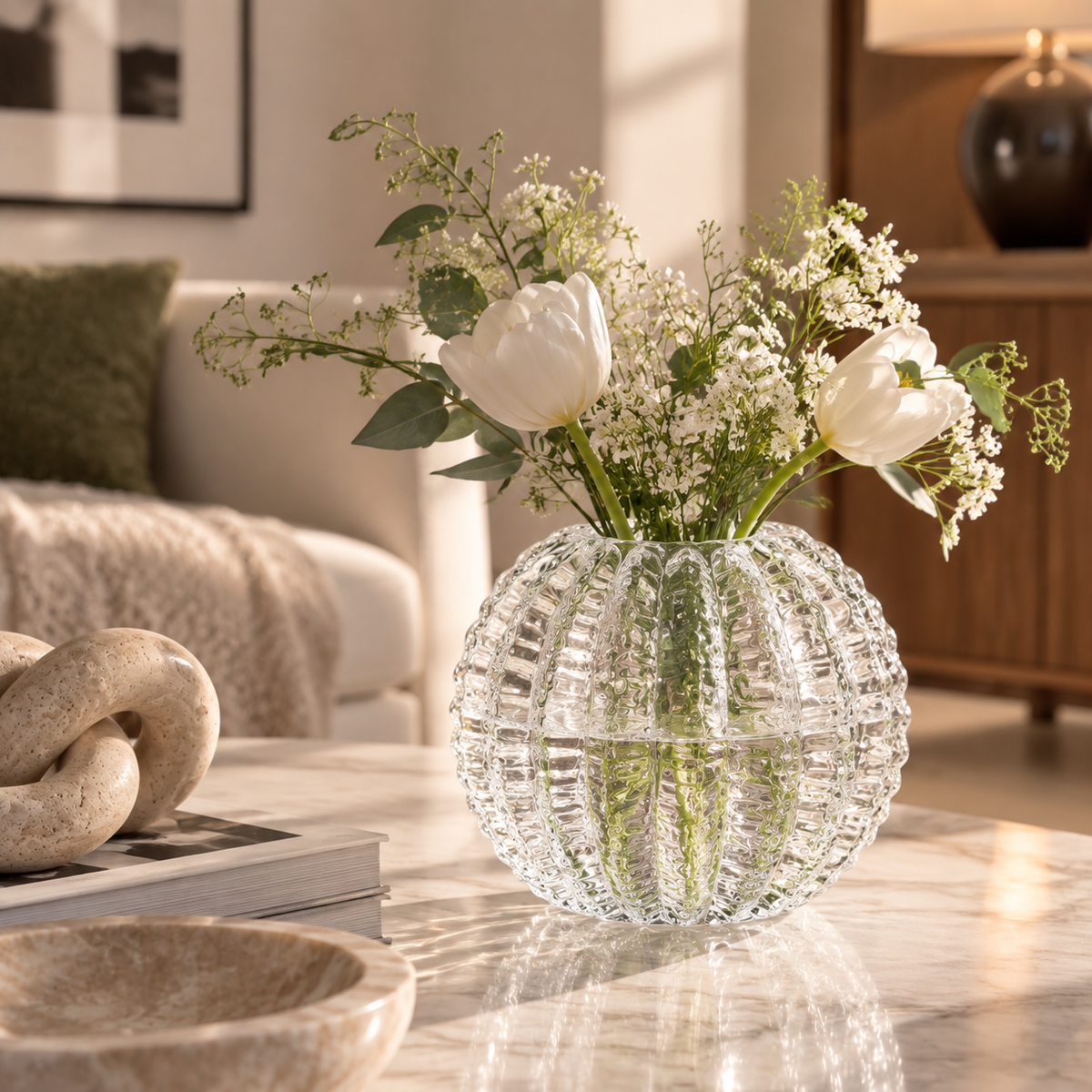 Transparent Cactus Glass Vase