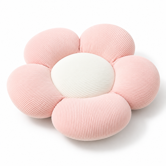 Pink Flower Cushion with White Center