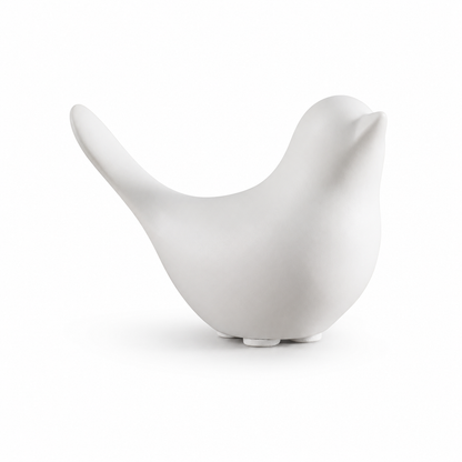 White Ceramic Small Bird