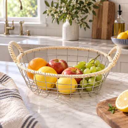 Small Iron Wire Woven Storage Basket
